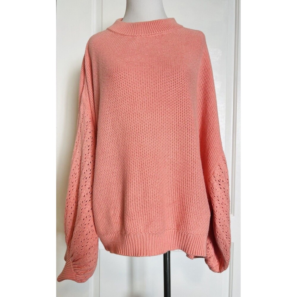 Mr. Mittens Balloon Sleeves Jumper Womens Size XS/S Ivory Oversized Knit Sweater